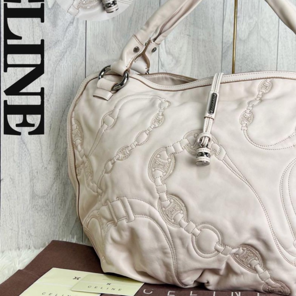 Celine Cream Shoulder Bag